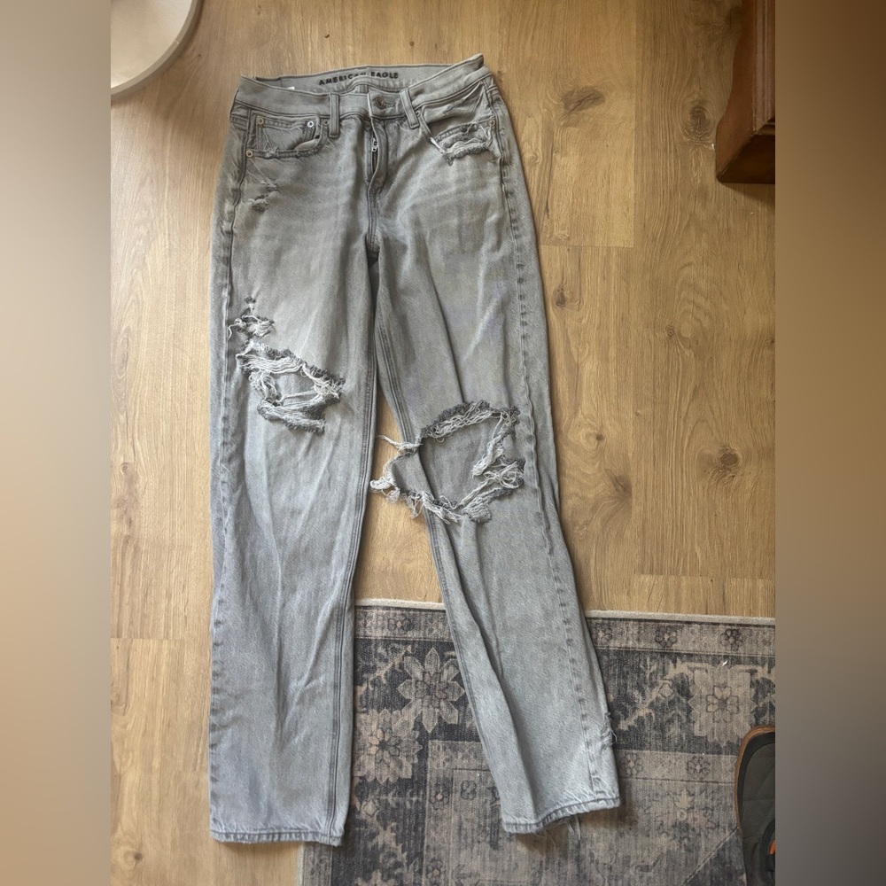 Grey Distressed Jeans